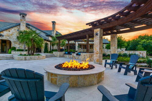 wonderful outdoor fireplace